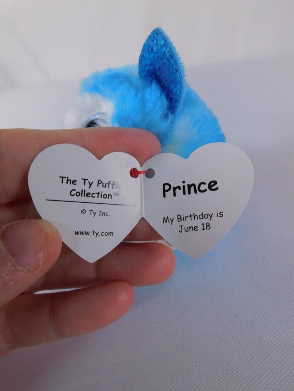 Ty Puffies Prince Blue Dog Plush Mini Stuffed Animal Toy Washable Glitter - Picture 6 of 10